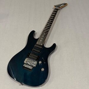 Slammer by Hamer CT-21/TB Electric Guitar Full Size Trans Blue Floyd Rose